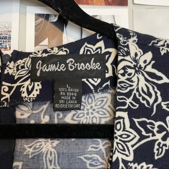 VINTAGE FAIRYCORE FAECORE TIE FRONT FIT N FLARE SHORT SLEEVE DRESS L BLUE WHITE - Picture 5 of 8